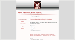 Desktop Screenshot of ninahenningercasting.com